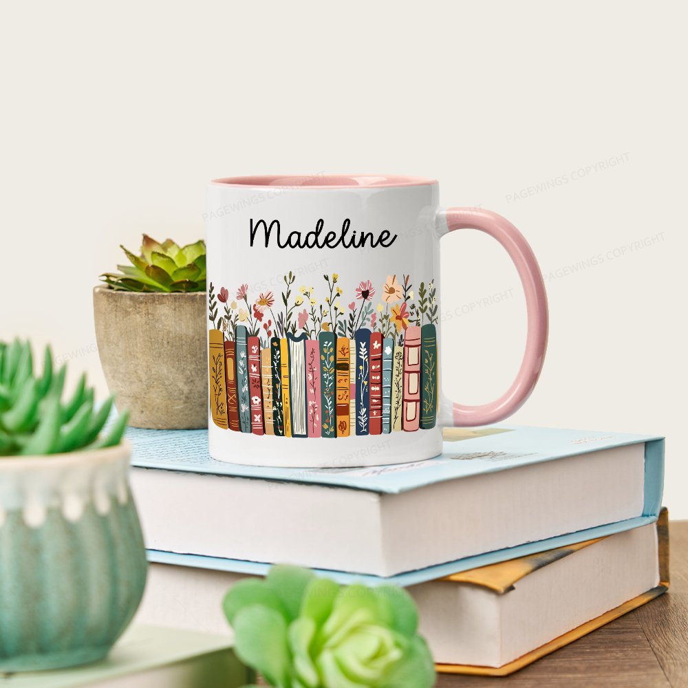 Pagewings Personalised Vintage Bookshelf Library Mug
