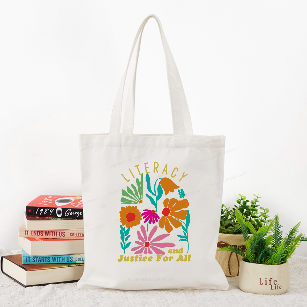 Pagewings Literacy And Justice Tote Bag