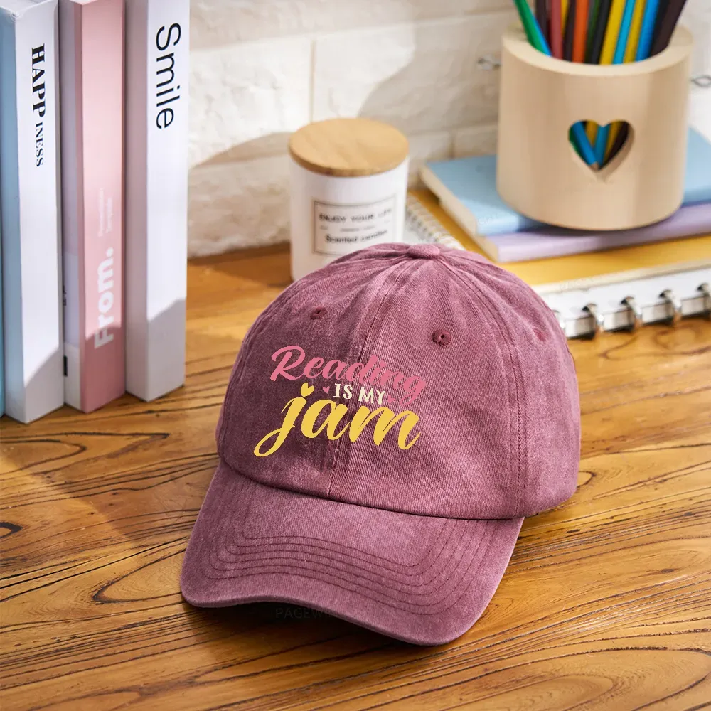 Pagewings Reading is My Jam Washed Cap