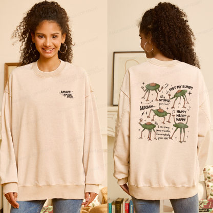 Pagewings Fantasy Bookish Rocky Amaze Unisex Washed Sweatshirt