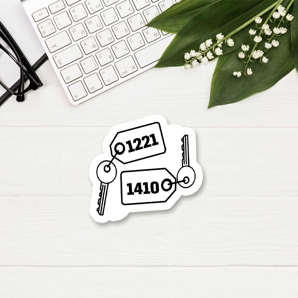 Pagewings Room Numbers Sticker