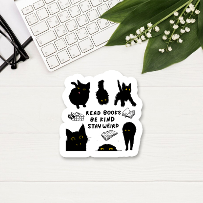 Pagewings Read Books Be Kind Stay Weird Sticker