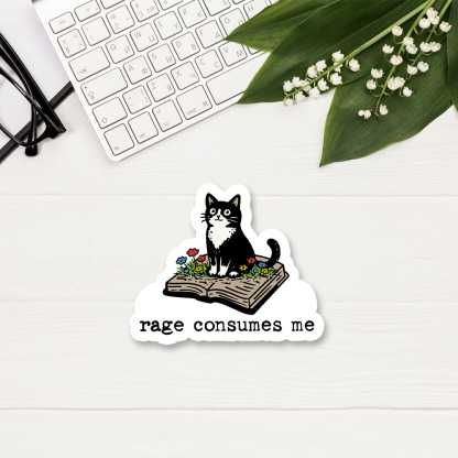Pagewings Rage Consumes Me Sticker