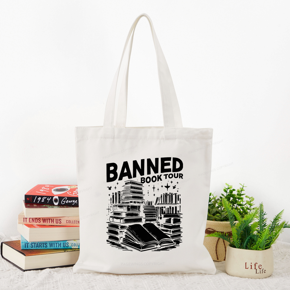 Pagewings Banned Books Tour Tote Bag