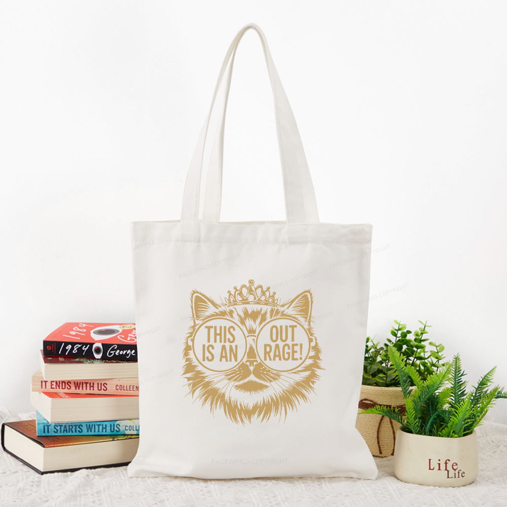 Pagewings This Is An Outrage Tote Bag