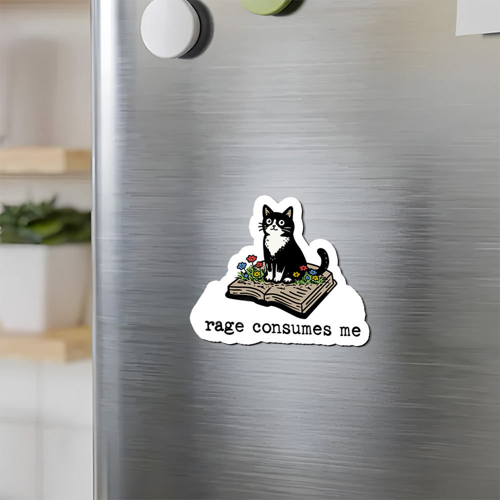 Pagewings Rage Consumes Me Fridge Magnet