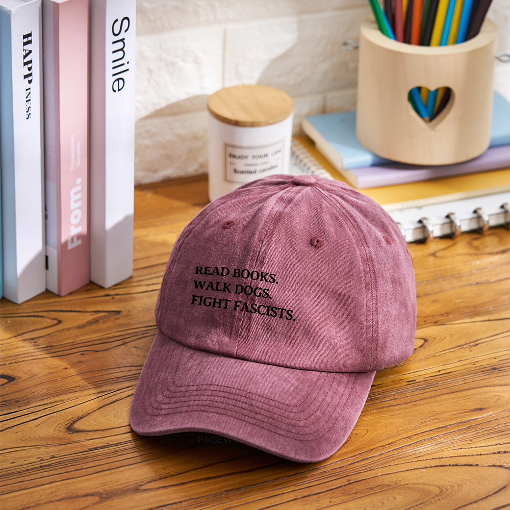 Pagewings Read Books Walk Dogs Washed Cap