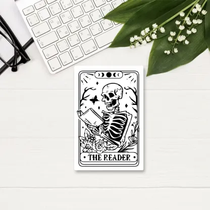 Pagewings Halloween The Reader Tarot Card Sticker