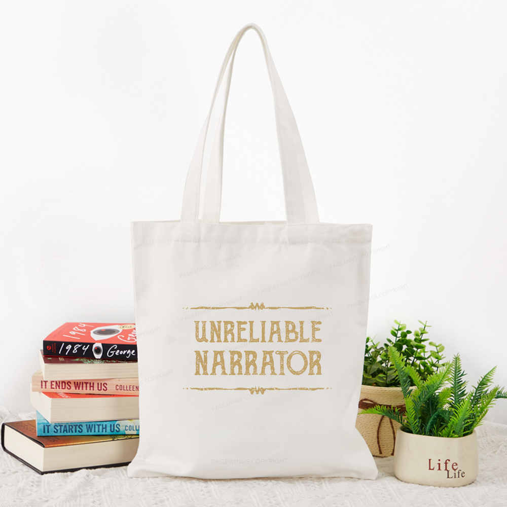 Pagewings Unreliable Narrator Tote Bag