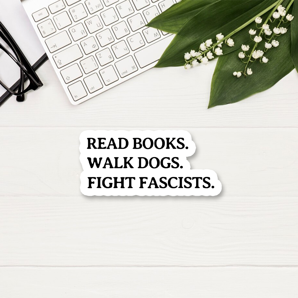 Pagewings Read Books Walk Dogs Sticker