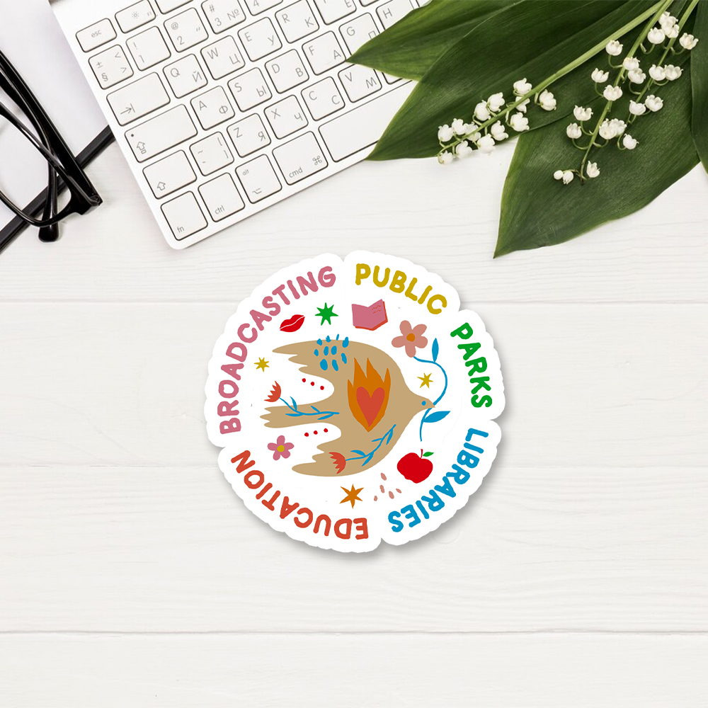 Pagewings Public Parks Libraries Education Broadcasting Sticker