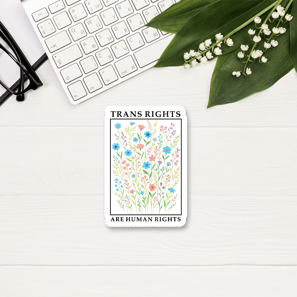 Pagewings Trans Rights Are Human Rights Sticker