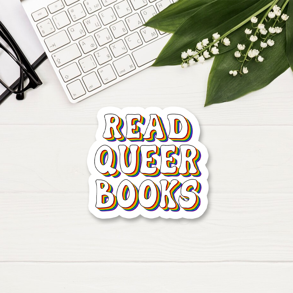 Pagewings Read Queer Books Sticker