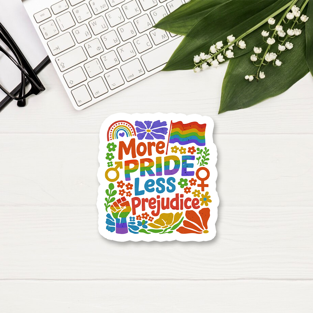 Pagewings More Pride Less Prejudice Sticker