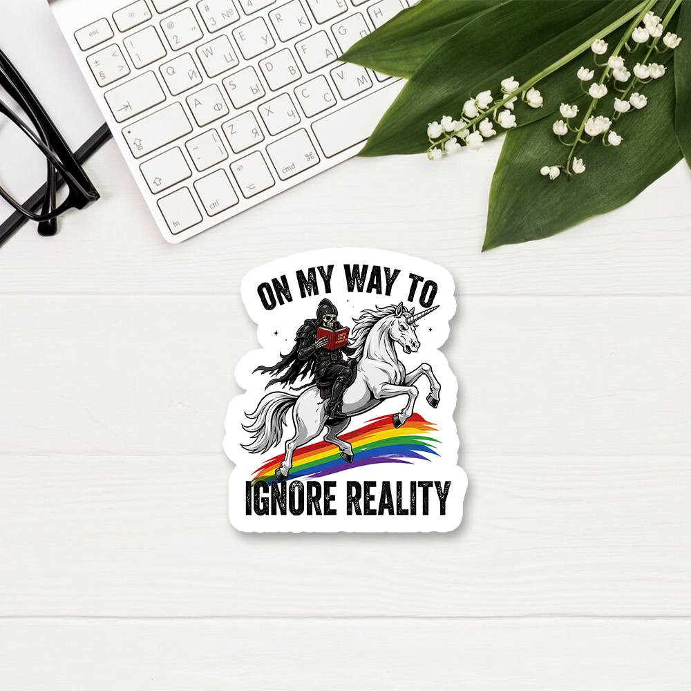 Pagewings On My Way To Ignore Reality Sticker
