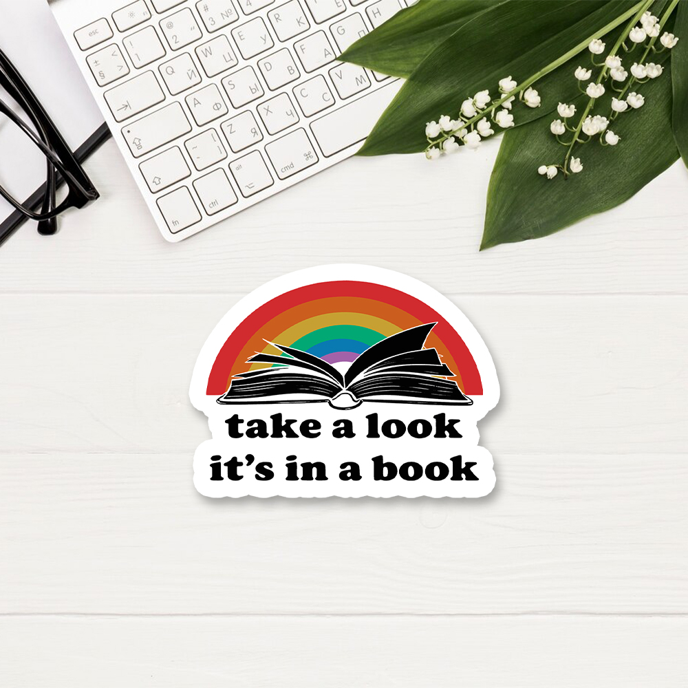 Pagewings Take A Look It’s In A Book Sticker