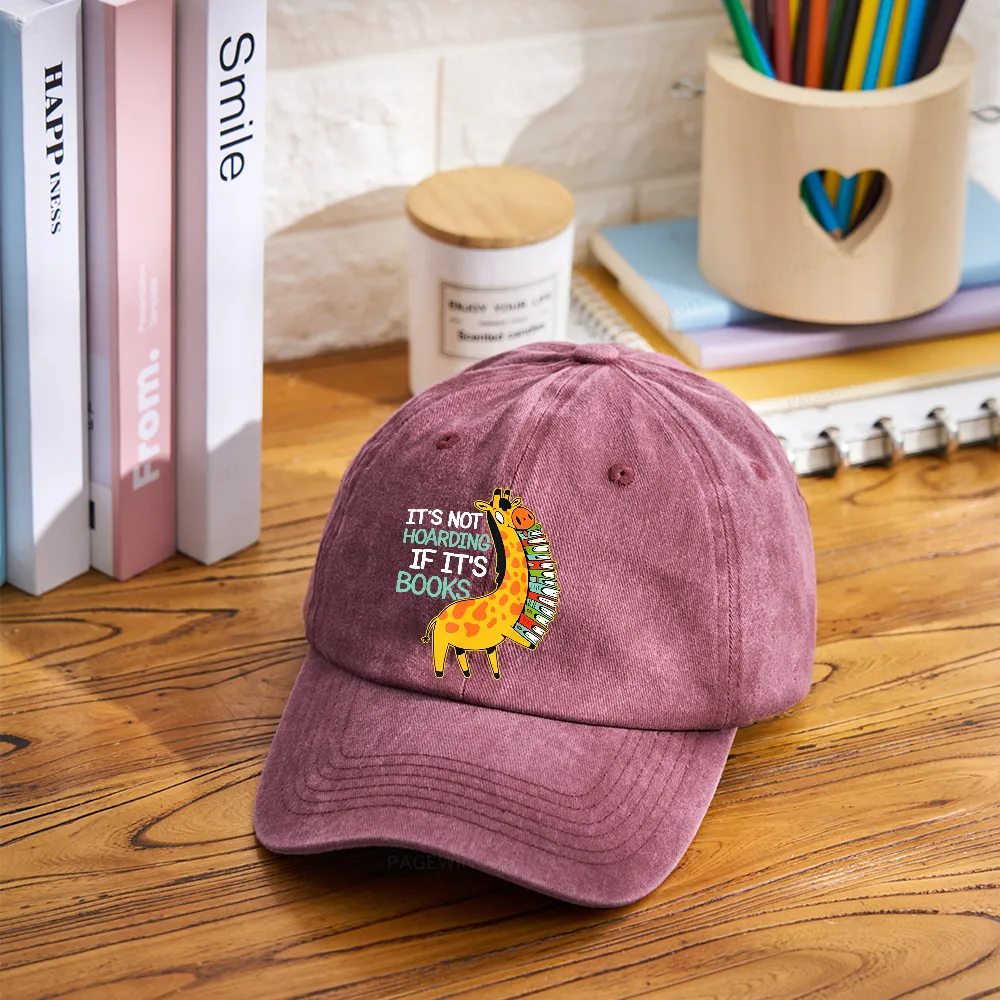 Pagewings It's Not Hoarding If It's Books Washed Cap