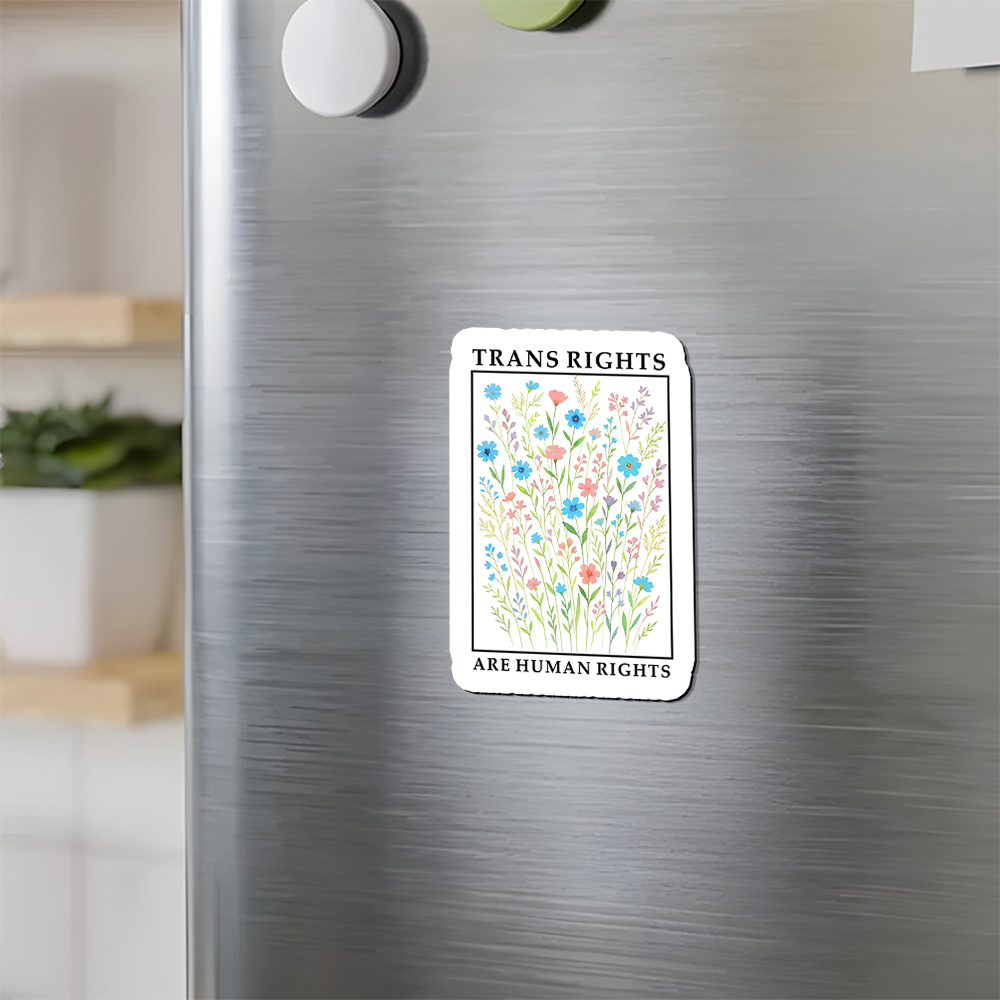 Pagewings Trans Rights Are Human Rights Fridge Magnet