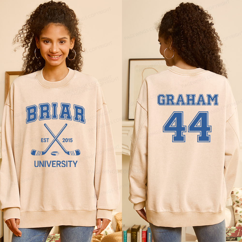Pagewings Hockey Romance Unisex Washed Sweatshirt