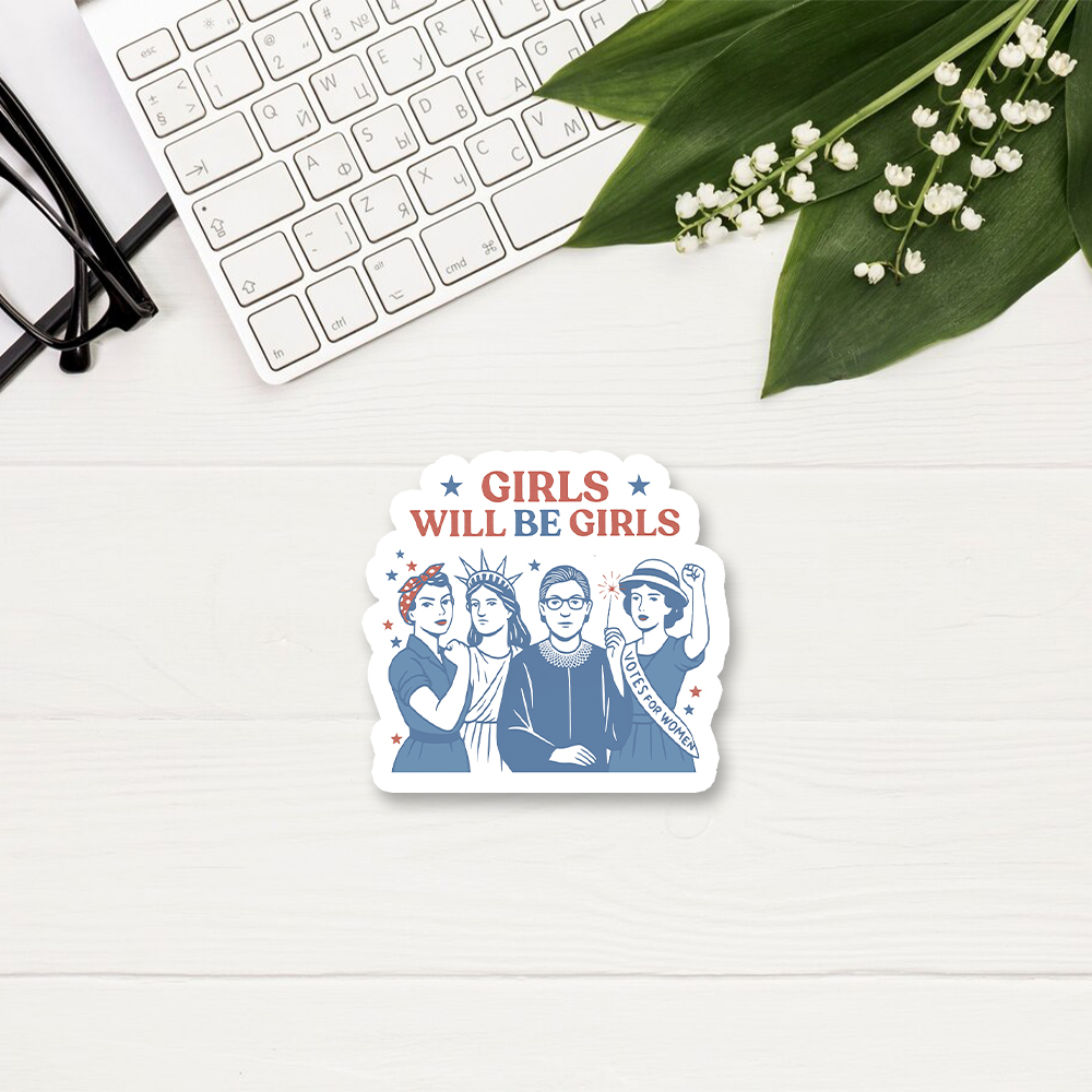 Pagewings Girls Will Be Girl Sticker