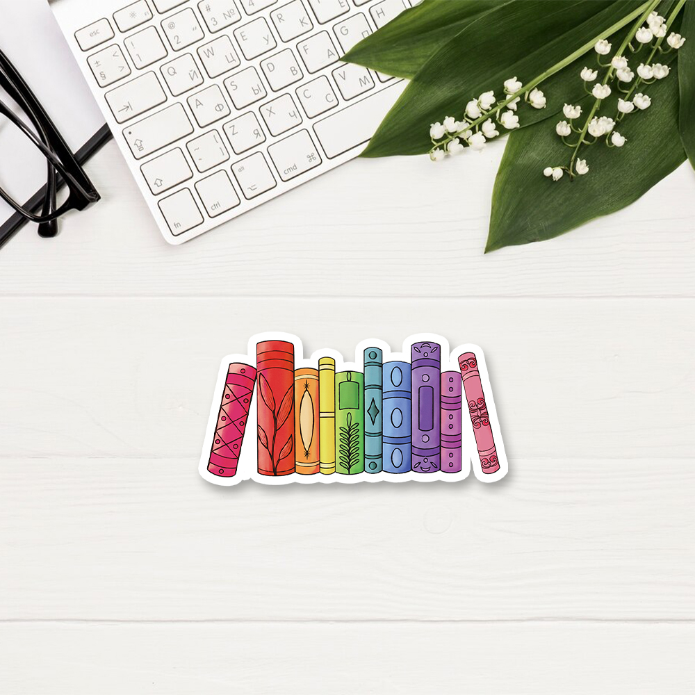 Pagewings Pride Flag Books Sticker