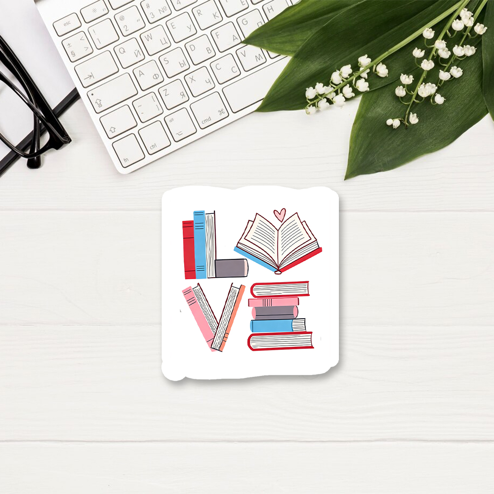 Pagewings Books Lovers Valentines Sticker