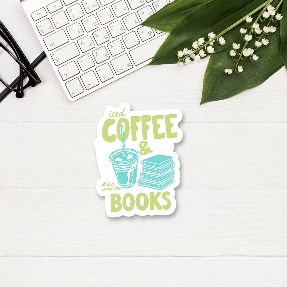 Pagewings Coffee And Books Sticker