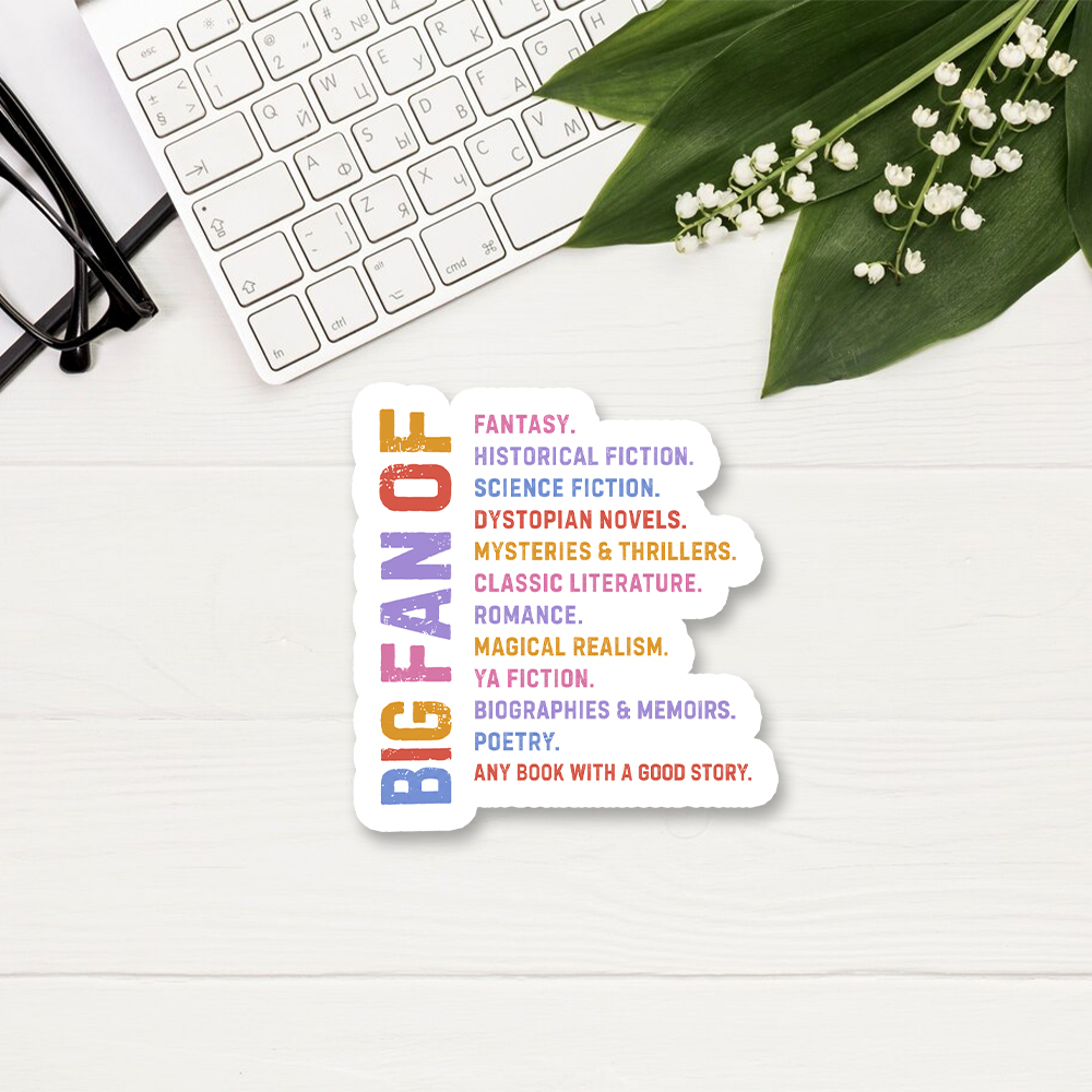 Pagewings Big Fan of Books Sticker