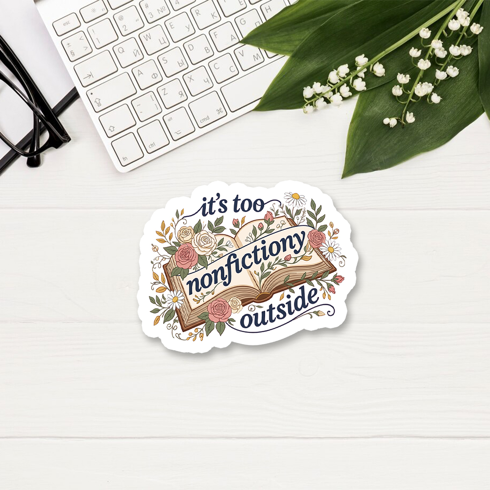 Pagewings Booktrovert Floral  Sticker