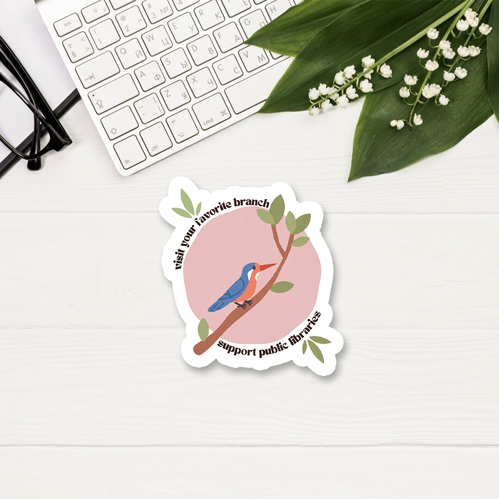 Pagewings Support Public Libraries Sticker