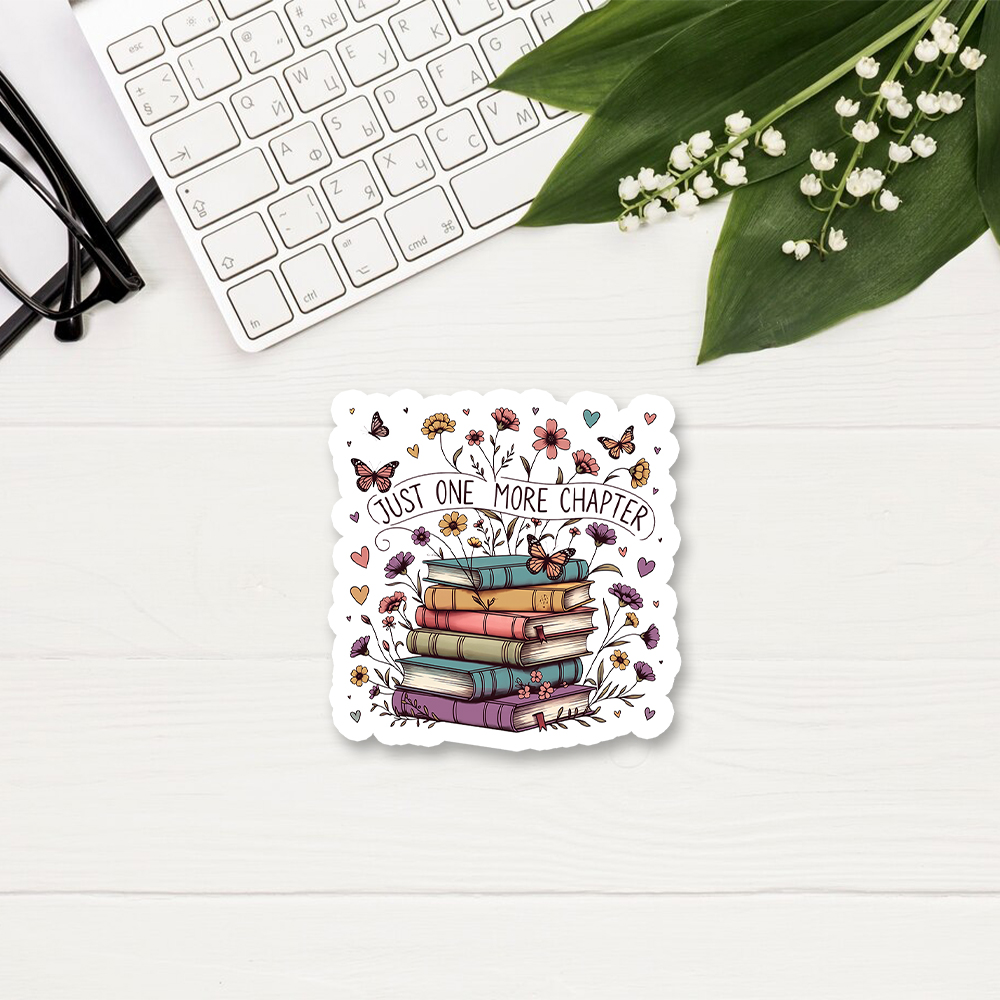 Pagewings Floral Books Sticker