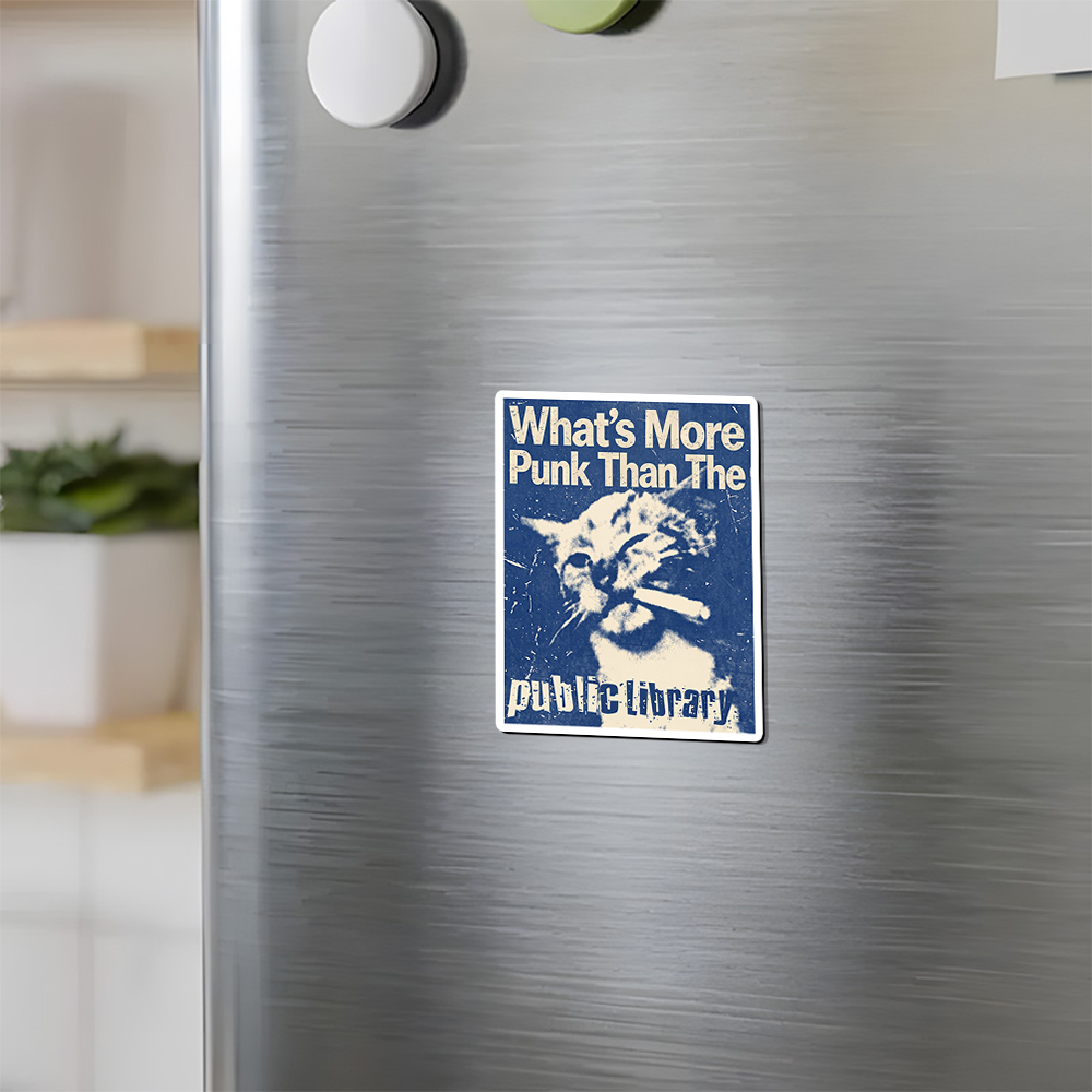 Pagewings What's More Punk Than The Public Library Fridge Magnet