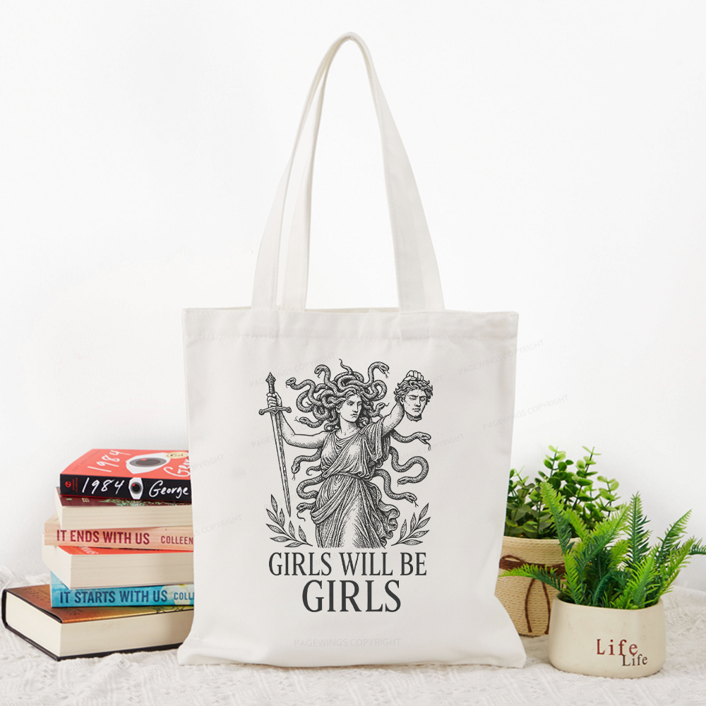 Pagewings Girls Will Be Girls Tote Bag
