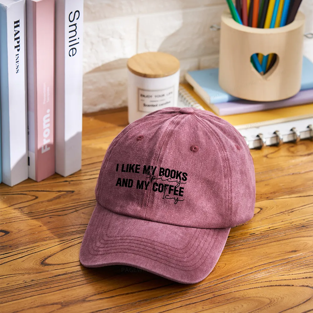Pagewings I Like My Books And My Coffee Washed Cap