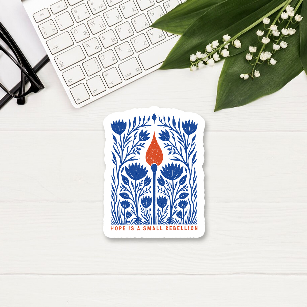 Pagewings Hope Is A Small Rebellion Sticker