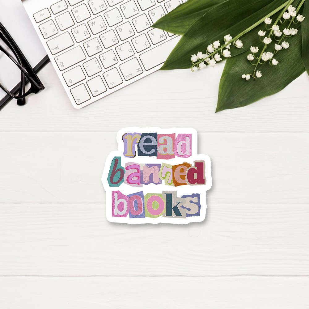 Pagewings Read Banned Books Sticker
