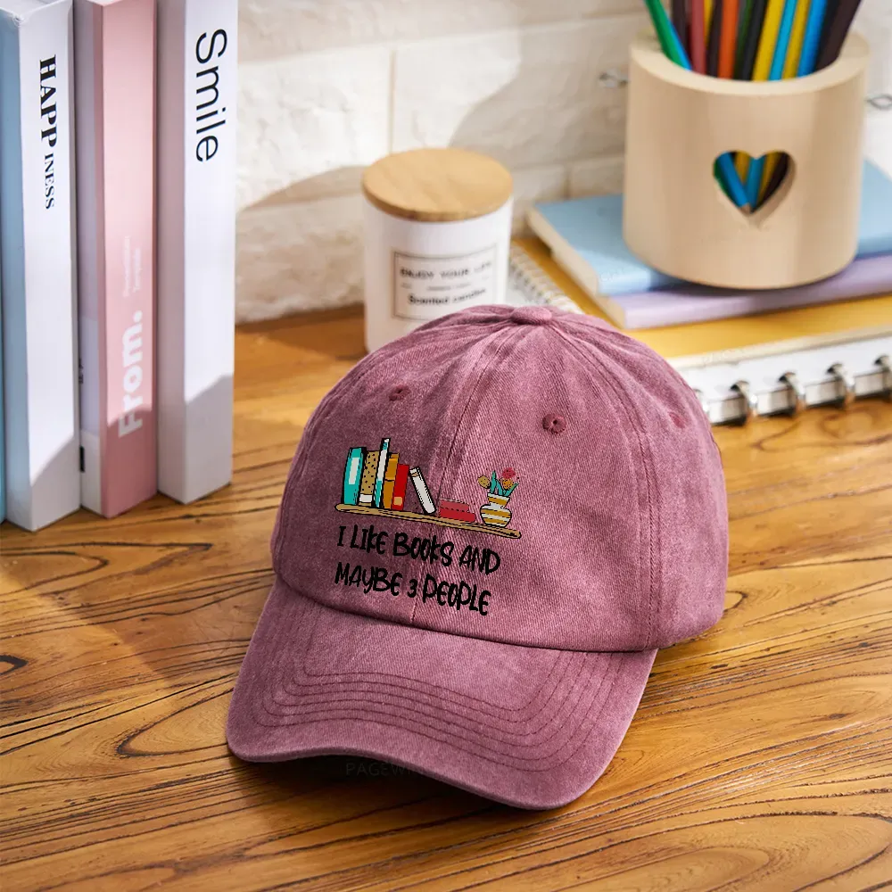 Pagewings  I Like Books World Washed Cap