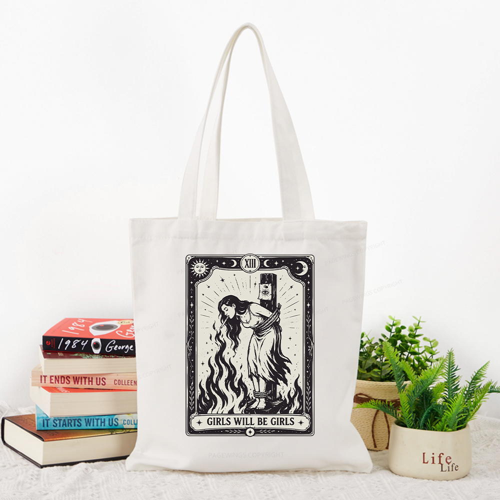 Pagewings Girls Will Be Girls Tote Bag