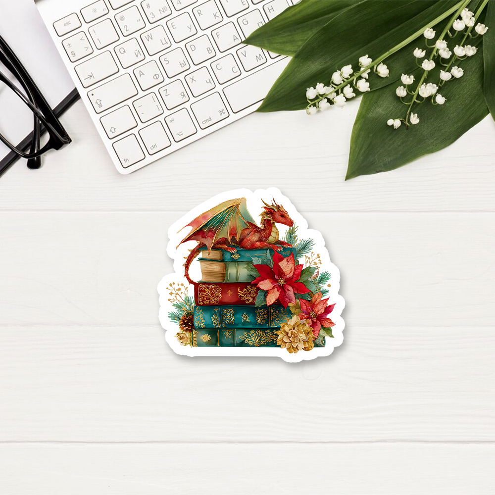 Pagewings Christmas Book Dragon Sticker