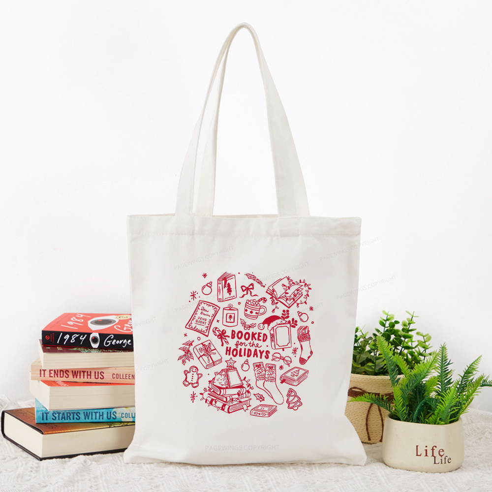 Pagewings Booked For The Holidays Tote Bag