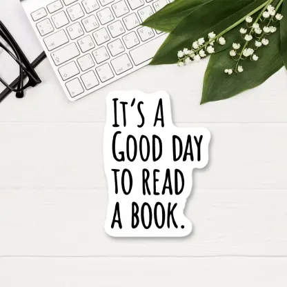 Pagewings It's A Good Day To Read A Book Sticker