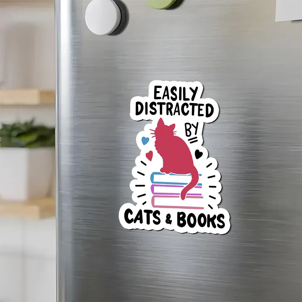 Pagewing Book Fun Cat Book Funny  Fridge Magnet