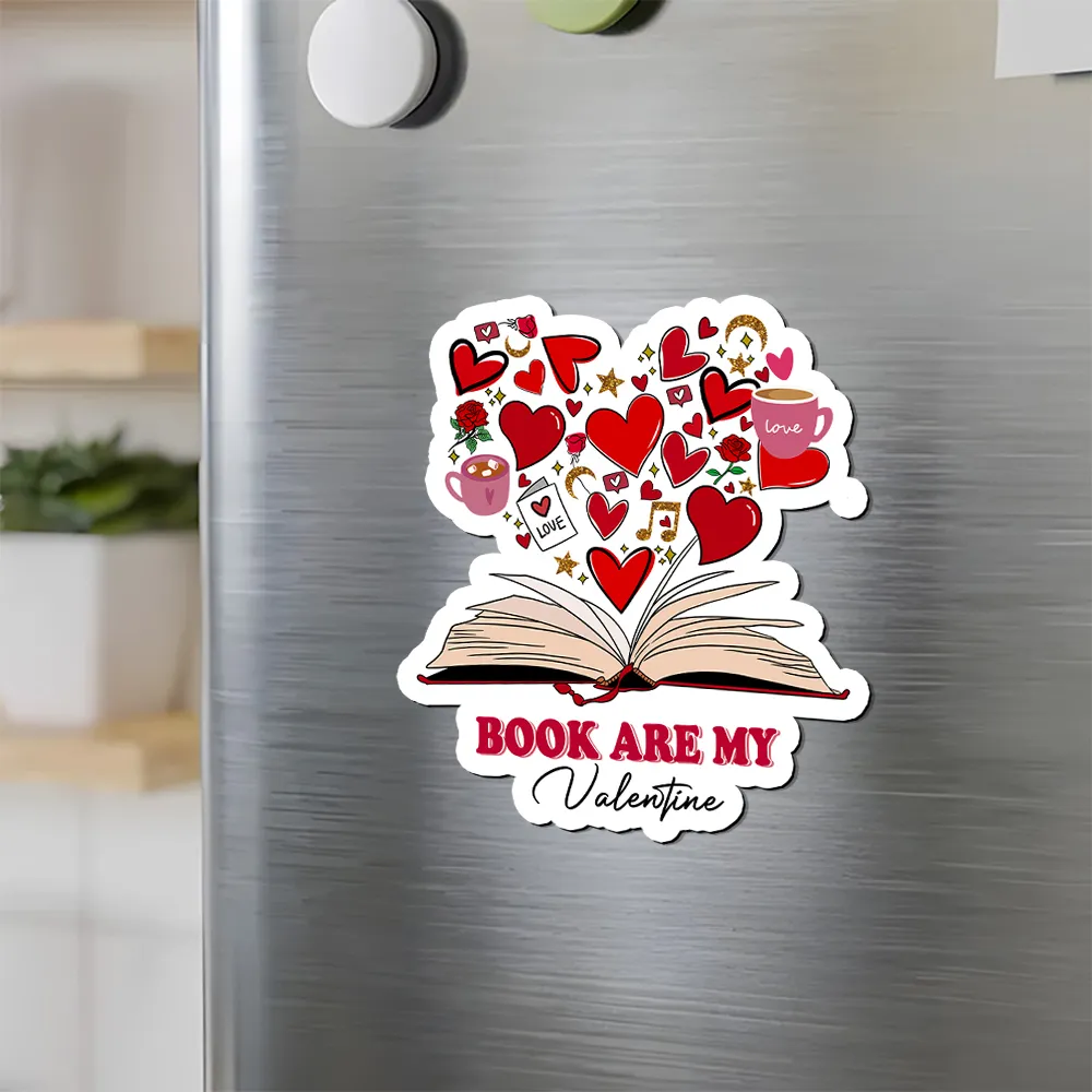Pagewings Books Are My Valentine Fridge Magnet