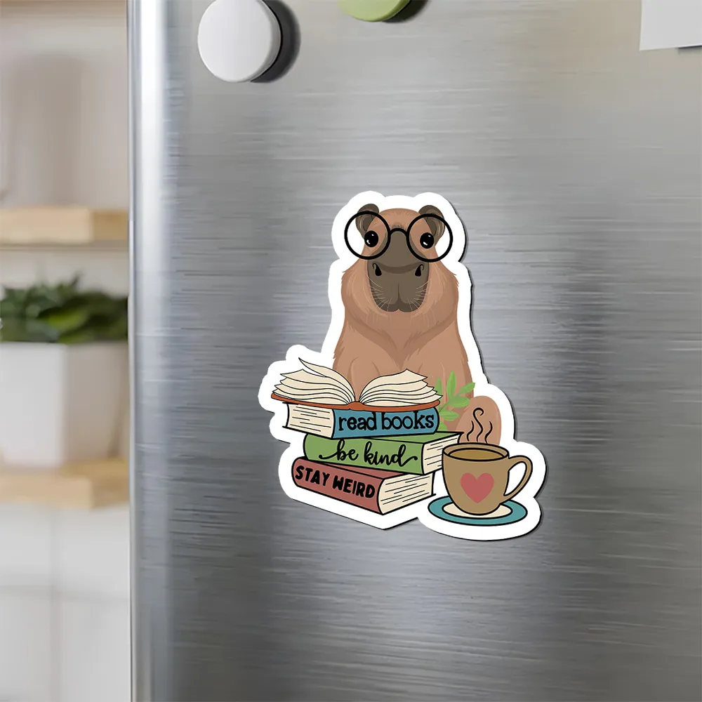 Pagewings Capybara Reading Fridge Magnet