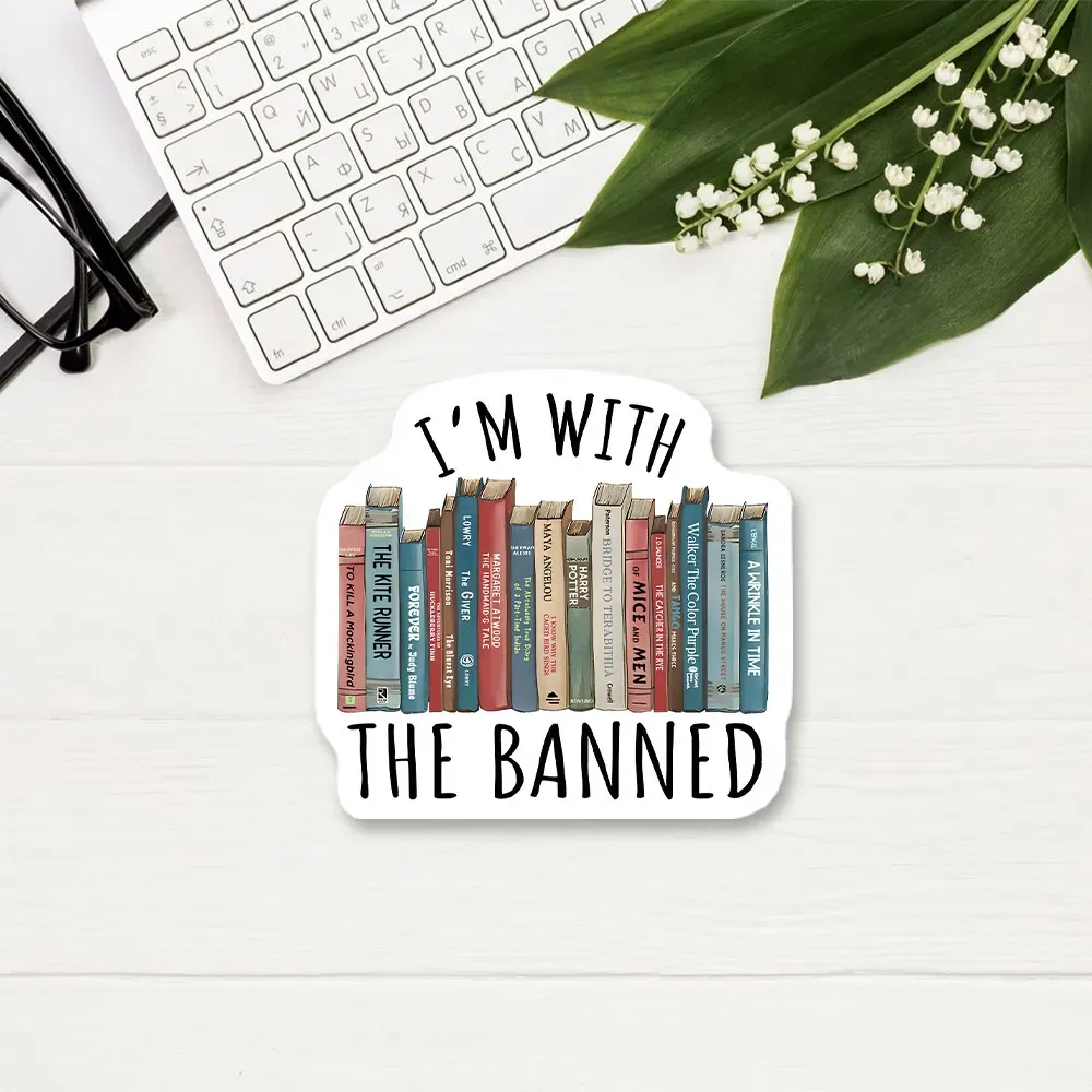 Pagewings I'm With The Banned Sticker