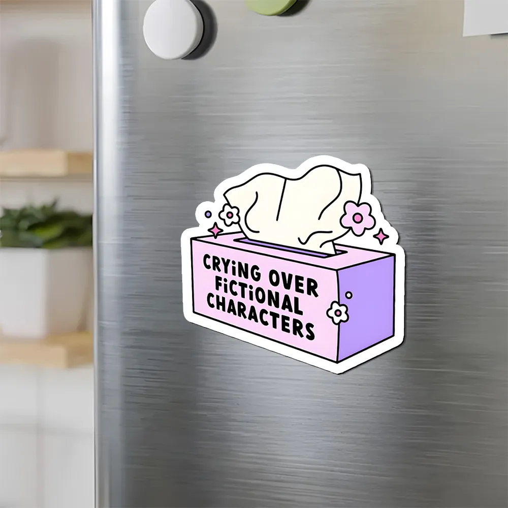 Pagewings Crying Over Fictional Characters Fridge Magnet