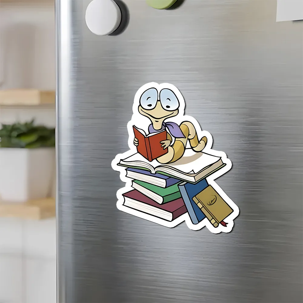 Pagewings Reading Snail and Book Fridge Magnet