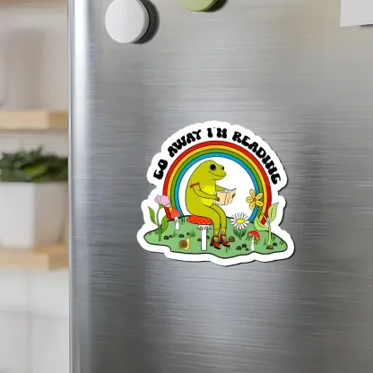 Pagewings Go Away I'm Reading Fridge Magnet