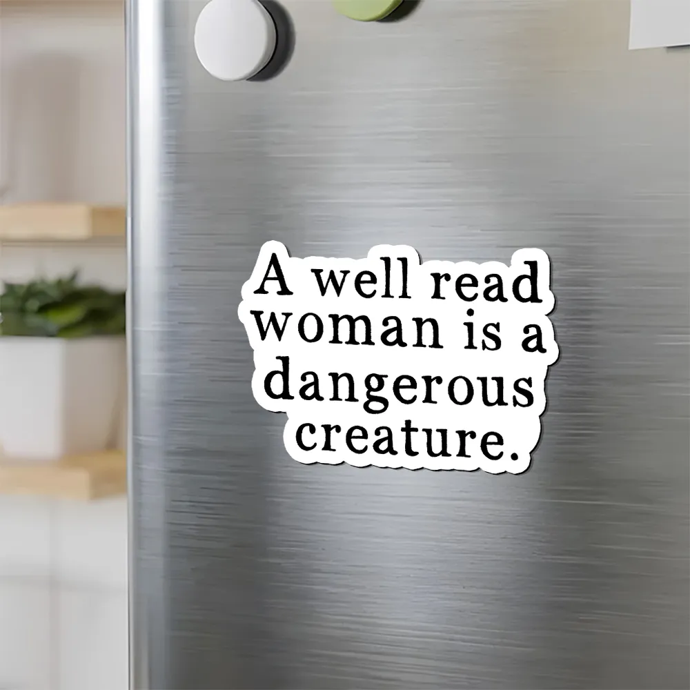 Pagewings A Well Read Woman Is A Dangerous Creature Fridge Magnet