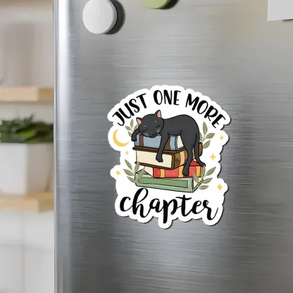 Pagewings Just One More Chapter Adorable Cat Fridge Magnet